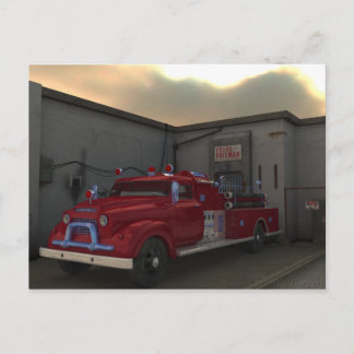 Carte Postale Le moteur d'incendie