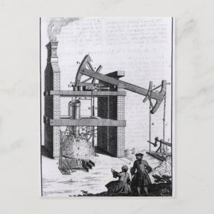 Carte Postale Le moteur pour lever l'eau par le feu
