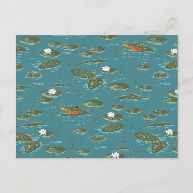 Carte Postale Le motif Alligator Waters du White Lotus (Devant)