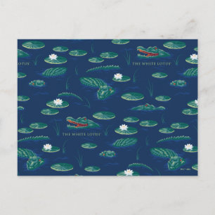 Carte Postale Le Motif de la lagune du Lotus Alligator blanc
