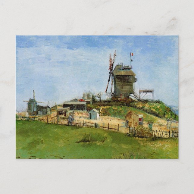 Carte Postale Le Moulin de la Galette par Vincent van Gogh (Devant)