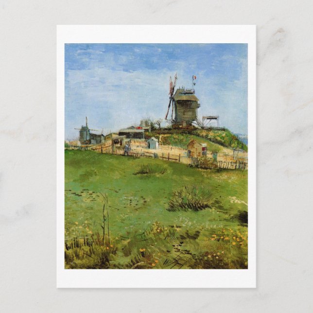 Carte Postale Le Moulin de la Galette, Vincent van Gogh (Devant)