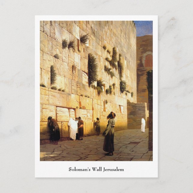 Carte Postale Le mur de Jérusalem de Soloman, Jean-Leon Gerome (Devant)