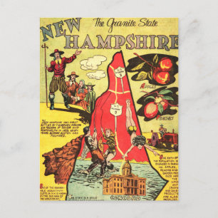 Carte Postale Le New Hampshire de l'État granite