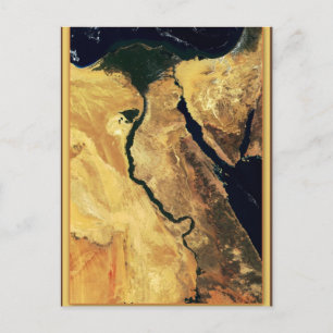 Carte Postale Le Nil d'Égypte vu de l'espace