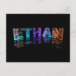 Carte Postale Le nom Ethan en lumières 3D (photo)