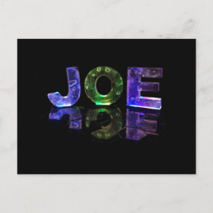Carte Postale Le nom Joe en lumières 3D (photo)