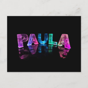 Carte Postale Le nom Paula en lumières 3D (photo)