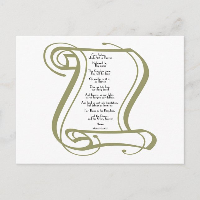 Carte Postale Le Notre Père (Devant)