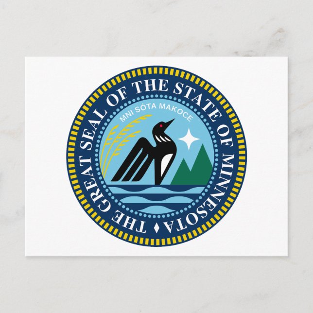 Carte Postale Le nouveau grand Sceau de l'Etat du Minnesota (Devant)