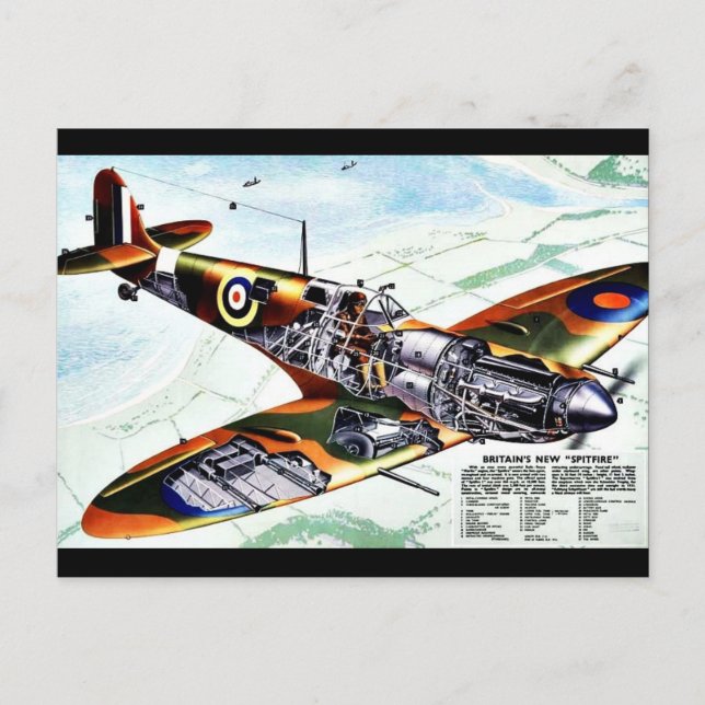 Carte Postale Le nouveau Spitfire britannique (Devant)