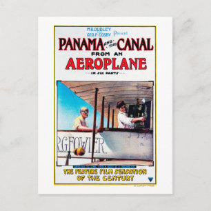 Carte Postale Le Panama et le cinéma de l'avion Canal Promo Post