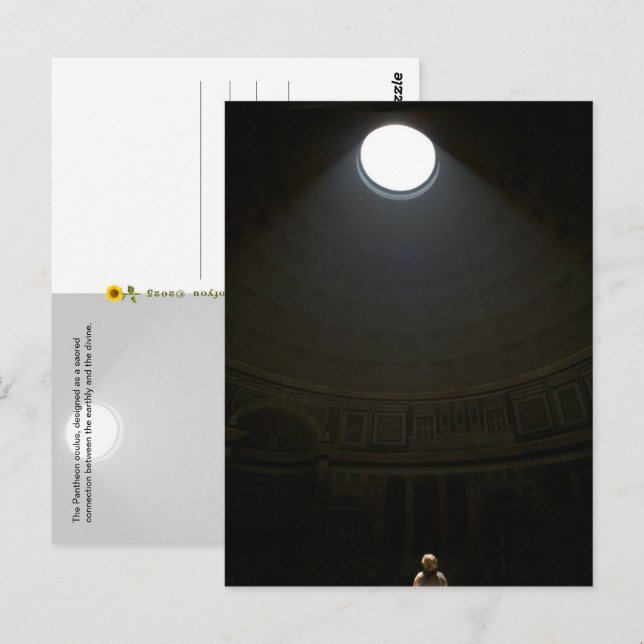 Carte Postale Le Panthéon Oculus, Rome, Italie - (Devant / Derrière)
