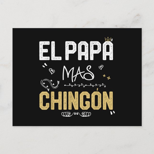 Carte Postale Le Papa Le Plus Chingon Papa Espagnol Cool Mexicai (Devant)