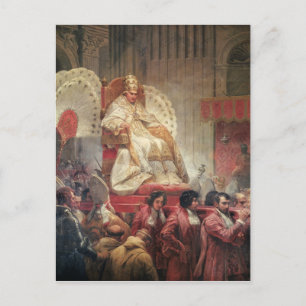 Carte Postale Le Pape VIII à Saint Pierre sur la Sedia Gestatori