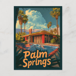 Carte Postale Le Paradis De La Piscine : Un Palm Springs Rétro