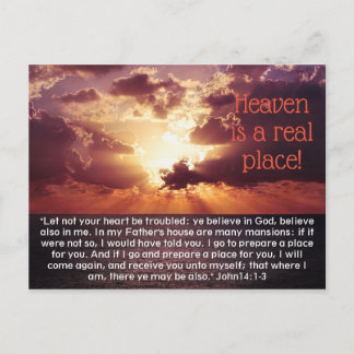 Carte Postale Le paradis est un vrai endroit ! John 14 : Bible 1