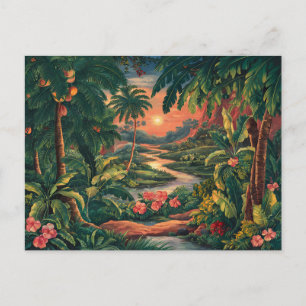 Carte Postale Le paradis tropical vibrant