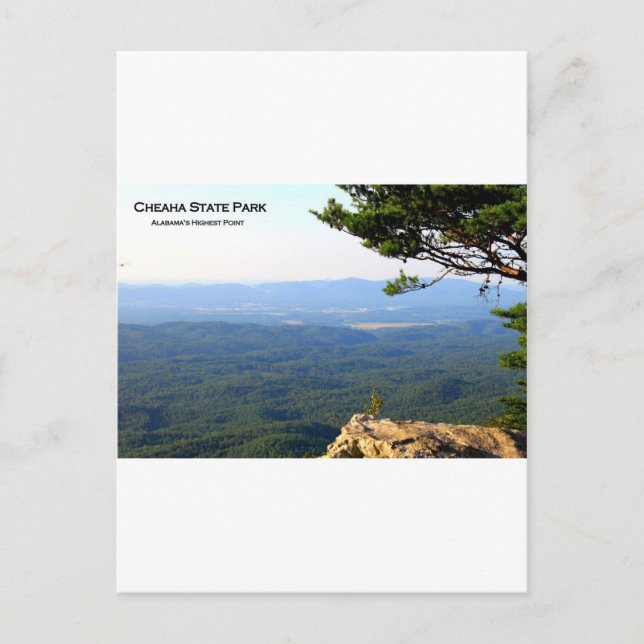 CARTE POSTALE LE PARC D'ÉTAT DE CHEAHA - LE POINT LE PLUS ÉLEVÉ  (Devant)