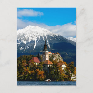 Carte Postale Le paysage du lac Léman en automne