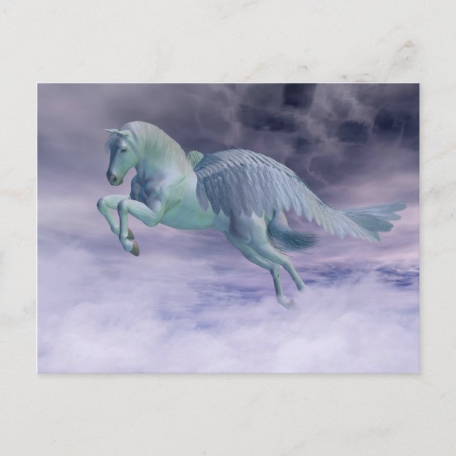 Carte Postale Le Pegasus à travers les nuages de tempête (Devant)
