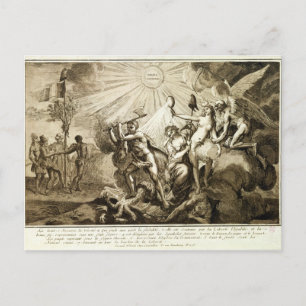 Carte Postale Le Père Time découvre le piétinement de la vérité
