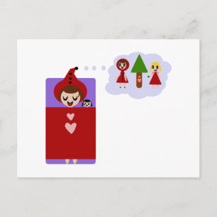 Carte Postale Le Petit Chaperon Rouge rêve grand