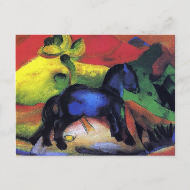 Carte Postale Le petit cheval bleu de Franz Marc (Devant)