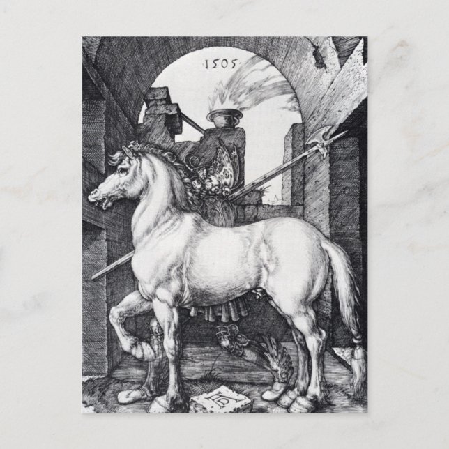 Carte Postale Le petit cheval d'Albrecht Durer (Devant)