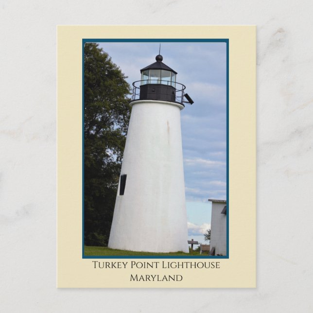 Carte Postale Le phare de Turkey Point Maryland (Devant)