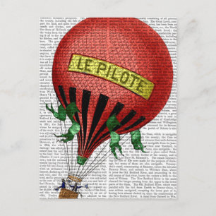 Carte Postale Le Pilote Hot Air Balloon 2
