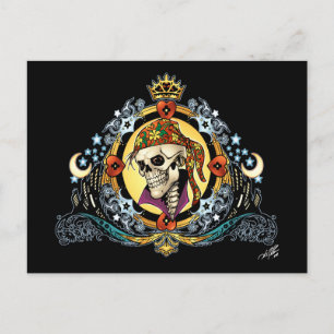 Carte Postale Le pirate crânien avec les coeurs par Al Rio