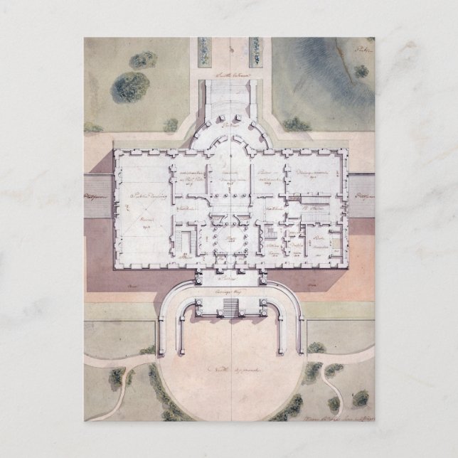 Carte Postale Le plan du président de la Maison-Blanche, Washing (Devant)