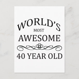 Carte Postale Le plus génial du monde 40 ans