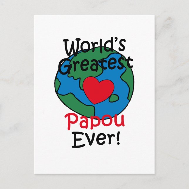 Carte Postale Le plus grand coeur de papou du monde (Devant)
