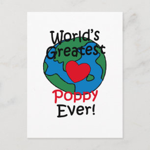 Carte Postale Le plus grand coeur de pavot du monde