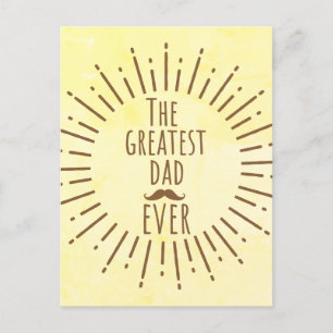 Carte Postale Le plus grand papa jamais Vintage Moustache