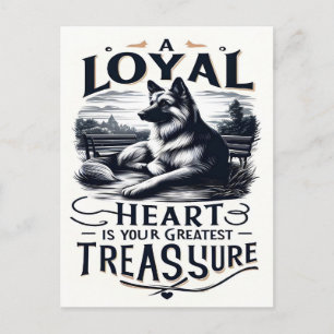 Carte Postale Le plus grand trésor d'un cœur loyal