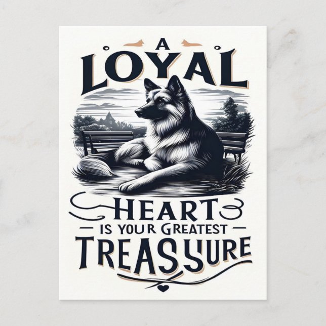 Carte Postale Le plus grand trésor d'un cœur loyal (Devant)