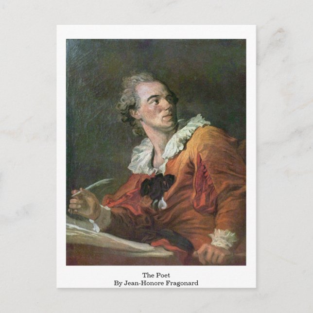 Carte Postale Le Poète De Jean-Honore Fragonard (Devant)