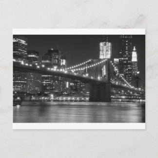 Carte Postale Le pont Brooklyn - noir et blanc