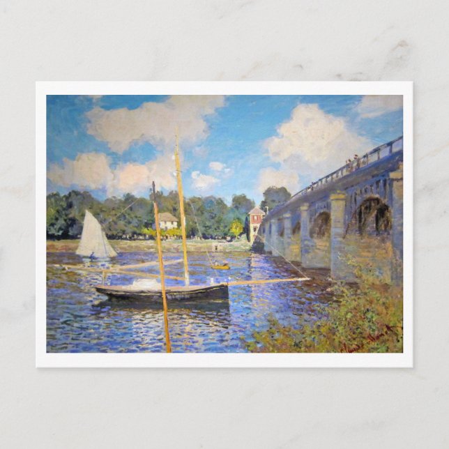 Carte Postale Le pont d'Argenteuil, Monet (Devant)
