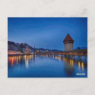 Carte Postale Le pont de la Chapelle à Lucerne