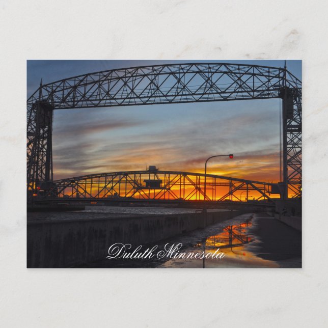 Carte Postale Le pont de levage Duluth Minnesota (Devant)