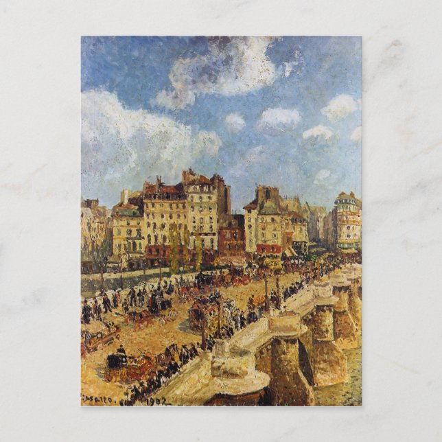 Carte Postale Le pont Neuf par Camille Pissarro (Devant)