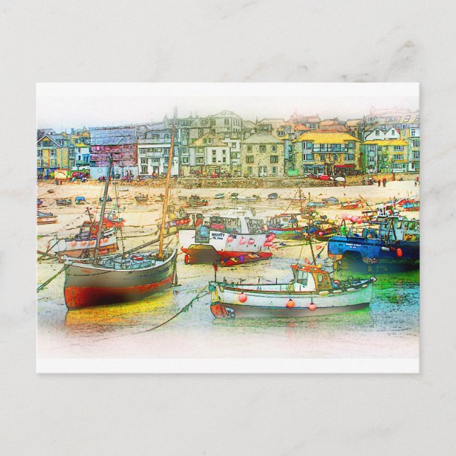 CARTE POSTALE LE PORT EN TANT QUE PEINTURE (Devant)