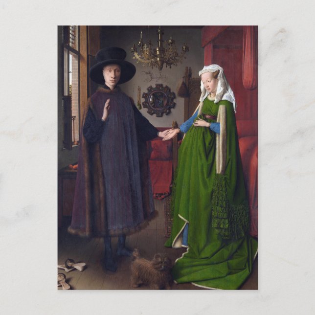 Carte Postale Le portrait d'Arnolfini par Jan van Eyck (Devant)