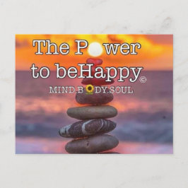 CARTE POSTALE LE POUVOIR D'ÊTRE HEUREUX AVEC AFFIRMATIONS POSTCA
