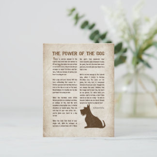 Carte Postale Le pouvoir du poème du chien - Rudyard Kipling