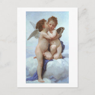 Carte Postale Le premier baiser, Amor et Psyche, Bouguereau